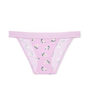 VICTORIAS SECRET LOGO WAISTBAND STRETCH COTTON TANGA BIKINI PANTY UNDERWEAR. NWT